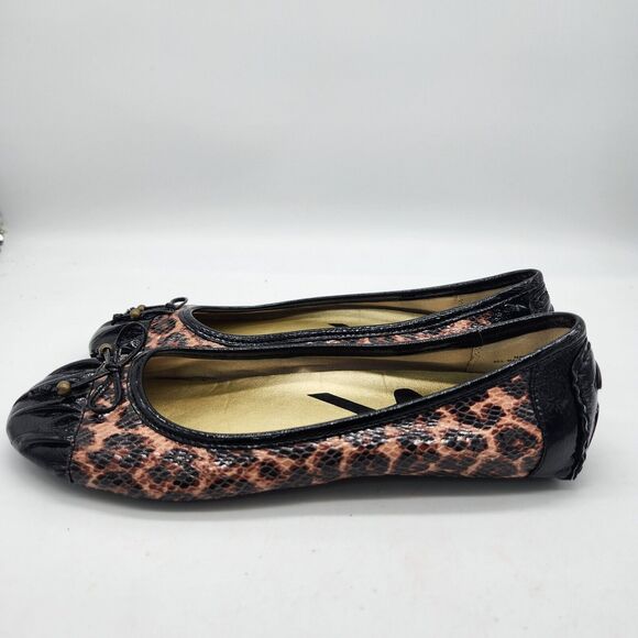 AK Anne Klein Womens 7.5M Ballet Flats Cheetah Print Driving Shoes MAINTHEICEM - Picture 3 of 12